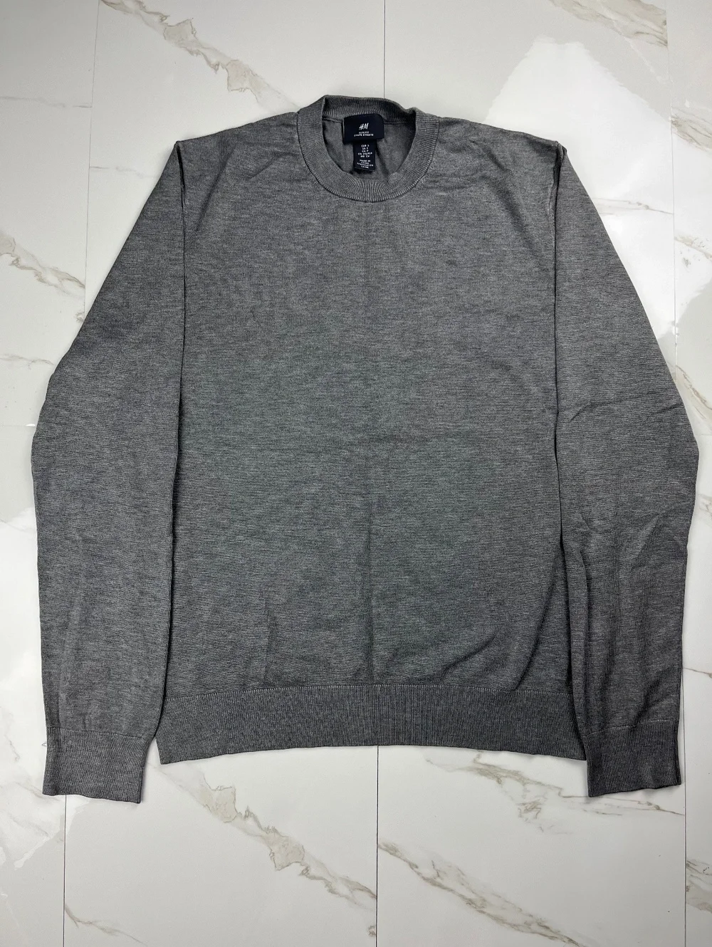 H&M Sweater Gray Slim Fit Size S